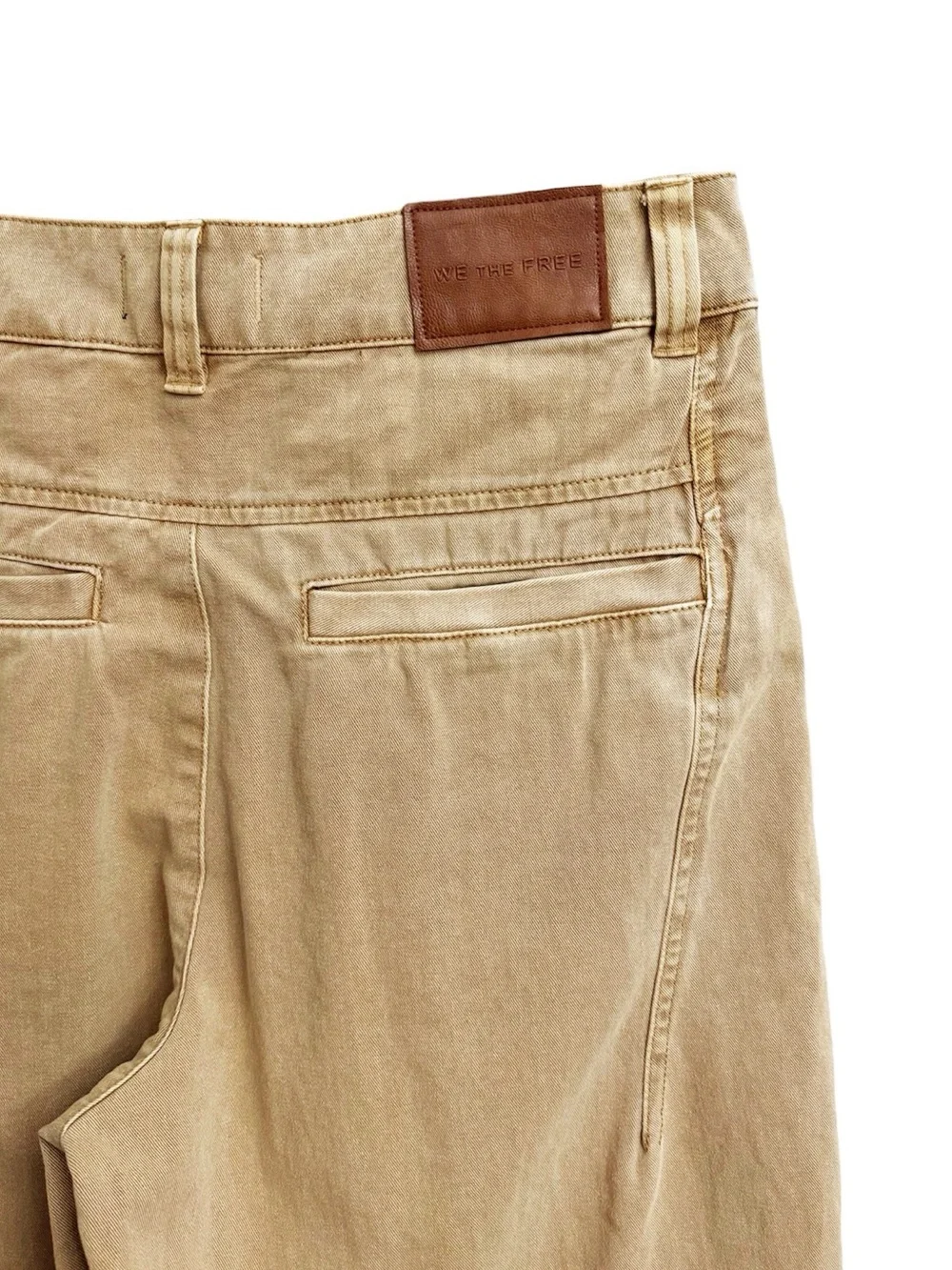 Free People Lay Down Chino Barrel Leg Trouser Pants